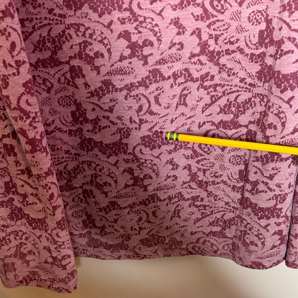 Maurices Mauve Patterned Long Sleeve Top Size 2 - Picture 6 of 13